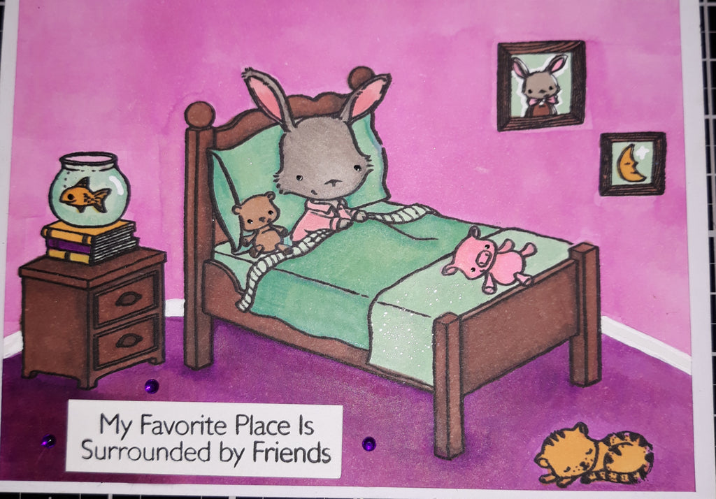 Quick and Simple One Layer Card Design, Using Your Misti to Create a Scene.