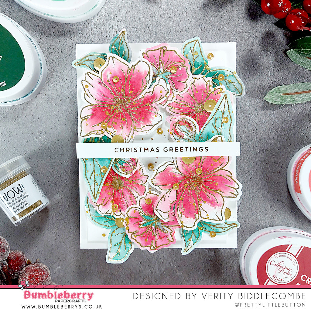 Creating a Christmas wreath without Christmas stamps