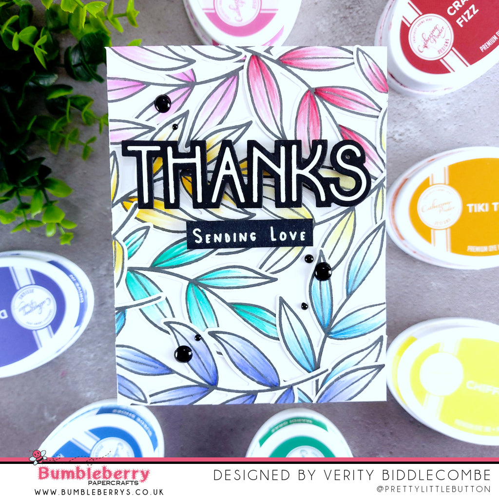 Custom background with simple stamp! Catherine Pooler Natural Flourishes stamp set