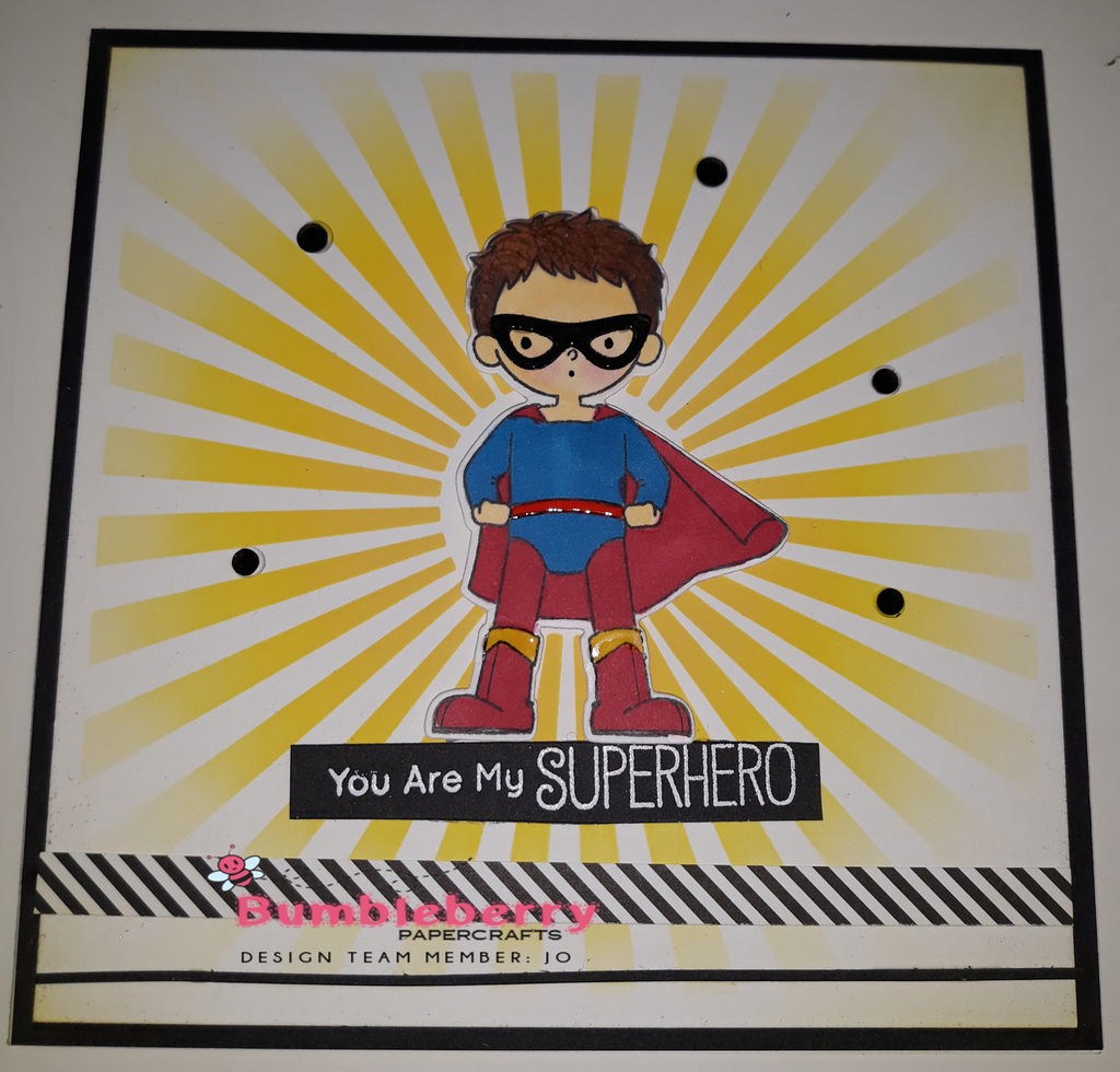 You Are My Super Hero, Using My Favorite Things Stamps, Masks and Dies