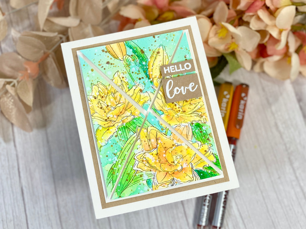 Exotic Blooms, Watercolor Coloring Book