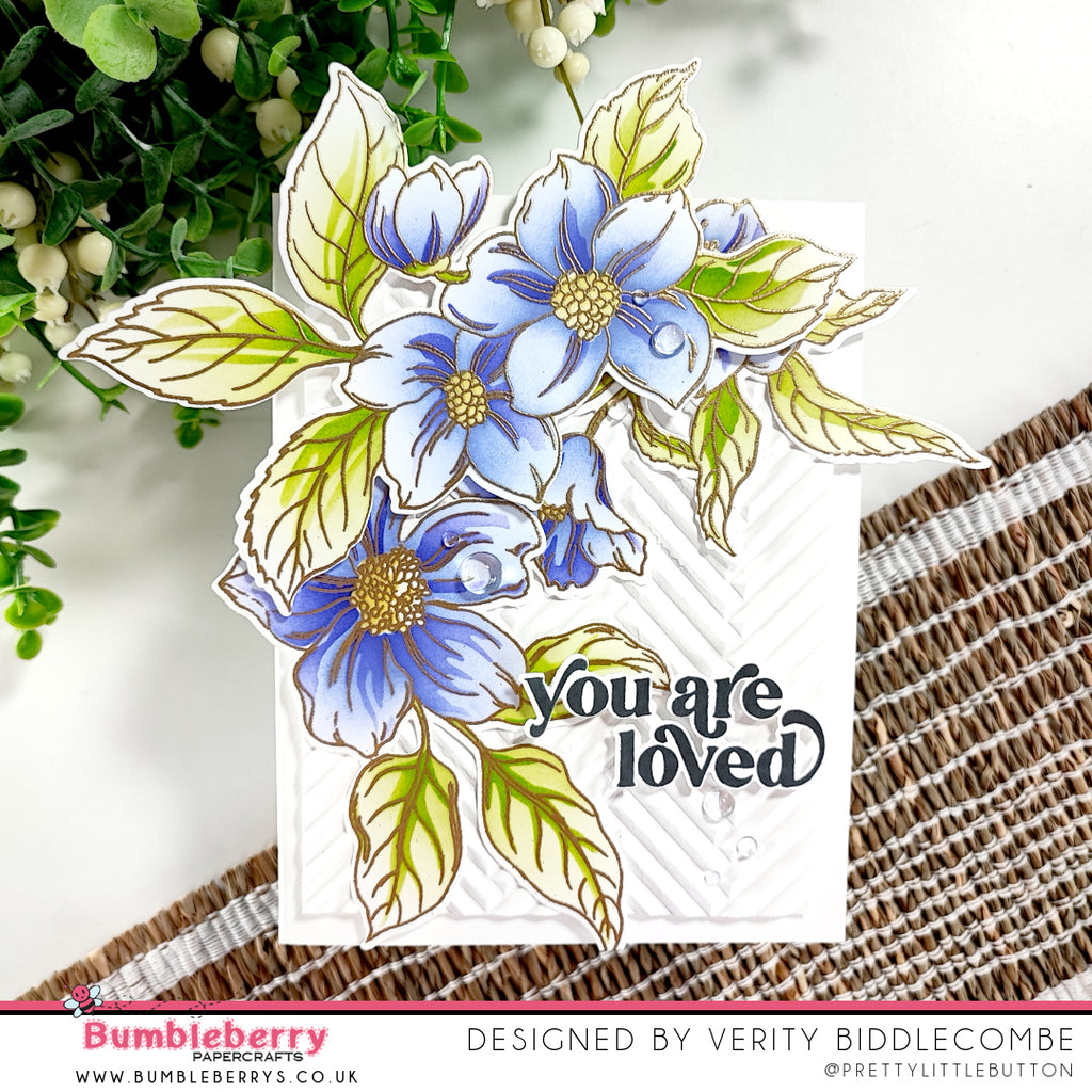 Colour florals quickly with colouring stencils - Altenew Hello Beautiful