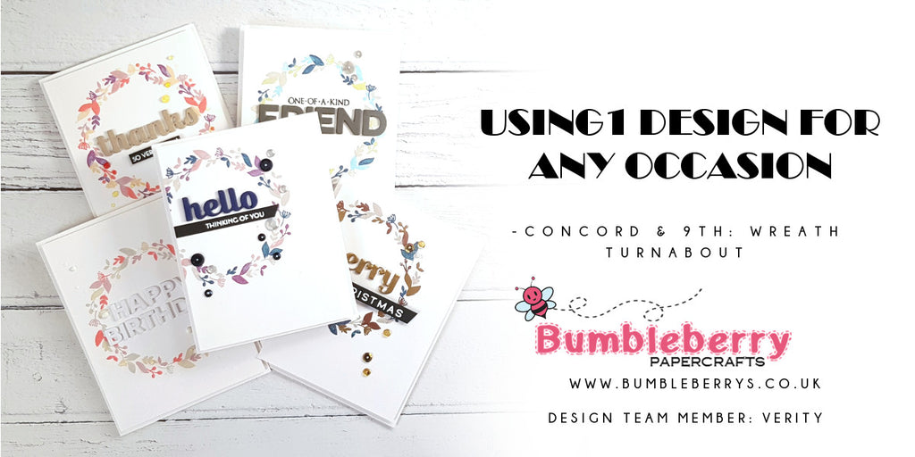 Using 1 design for any occasion - Concord & 9th Wreath Turnabout