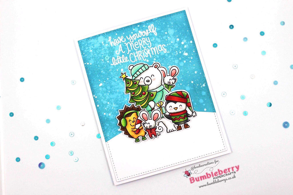 Christmas Card Using Avery Elle "A Merry Little Christmas" Set!