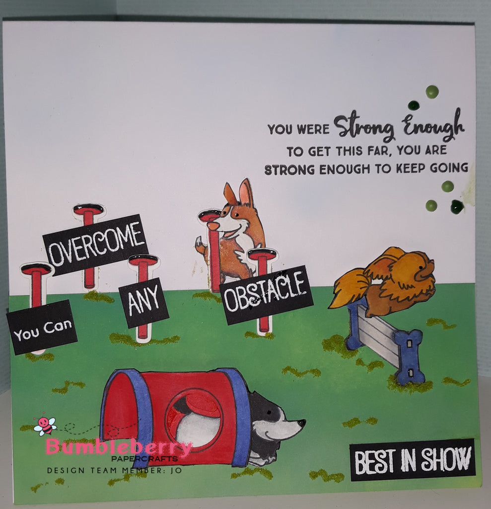 Best in Show, Cute Encouragement Card, using MFT Latest Release.