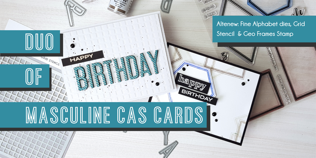 Duo of masculine CAS Cards