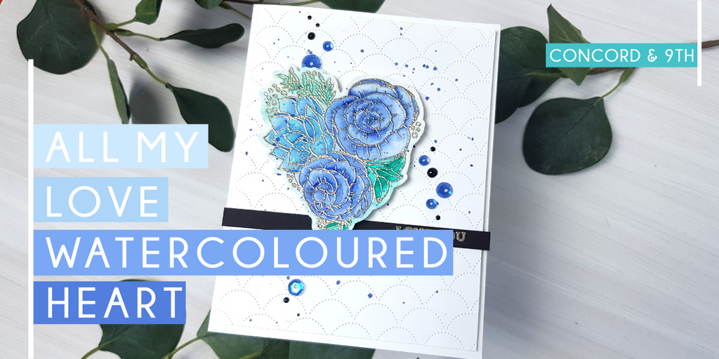 All My Love - Watercoloured Heart
