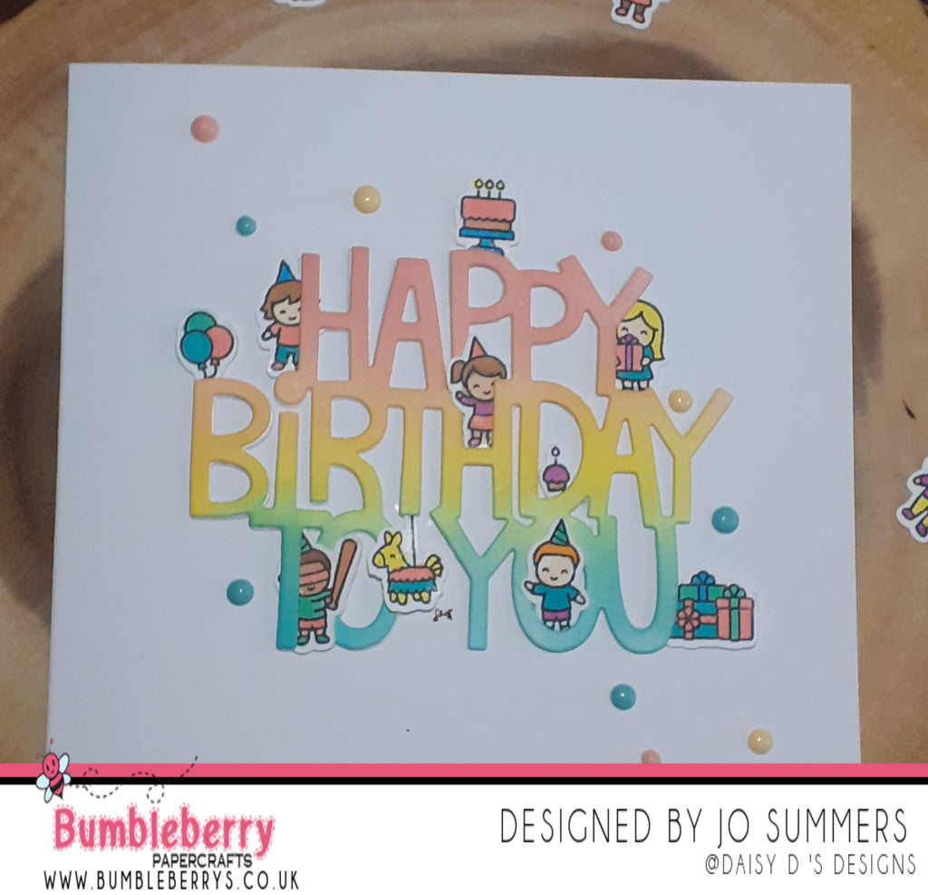 Playing With Large Sentiment Dies To Give A Different Look To Your Design. Using Lawn Fawn Products.