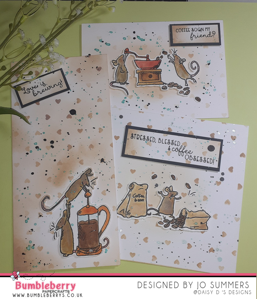 Three For One with Coffee House Stamps and Dies.