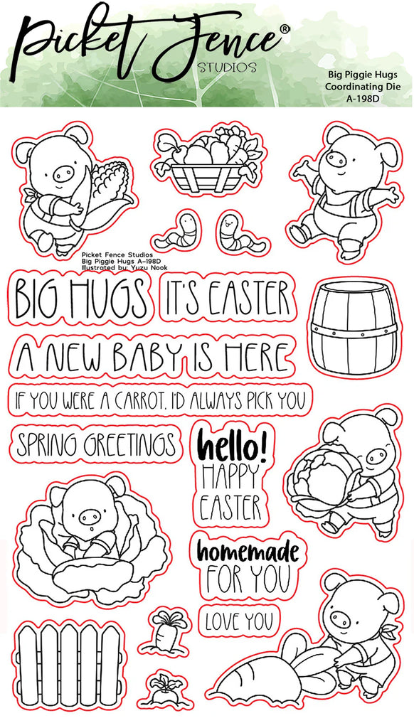 Big Piggie Hugs Coordinating Die Set*