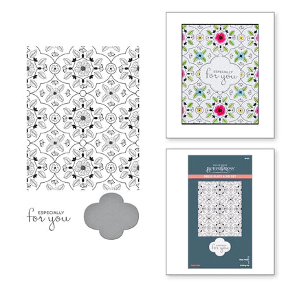 Floral View Press Plate & Die Set from the BetterPress Collection