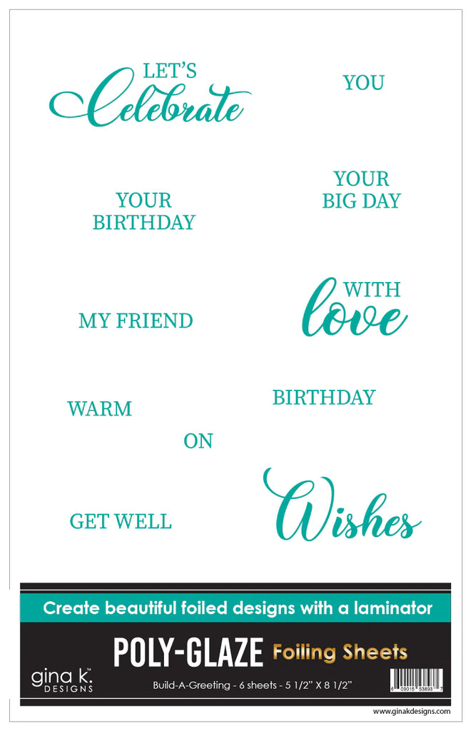 POLY-GLAZE Foiling Sheets- Build a Greeting