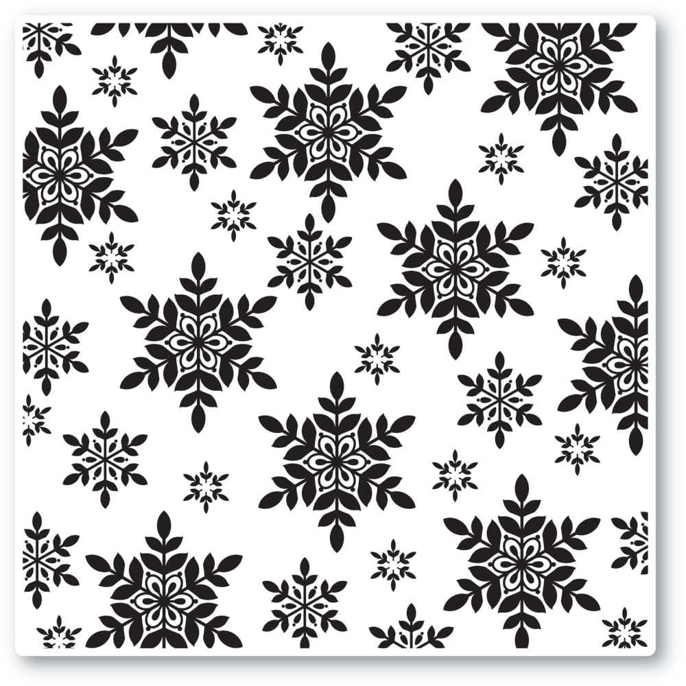 Aurora Snowflake Frame cling stamp set