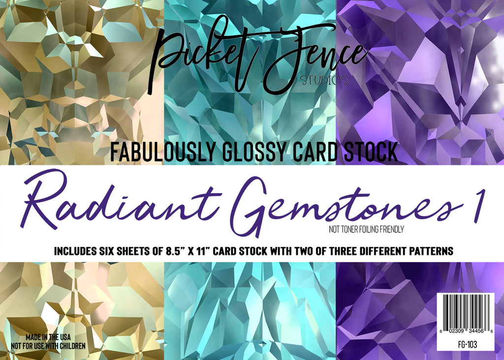 Fabulously Glossy Card Stock - Radiant Gemstones 1*