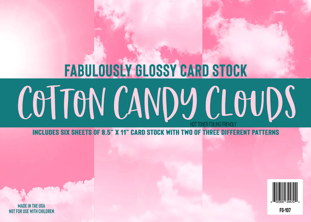 Fabulously Glossy Card Stock - Cotton Candy Clouds*