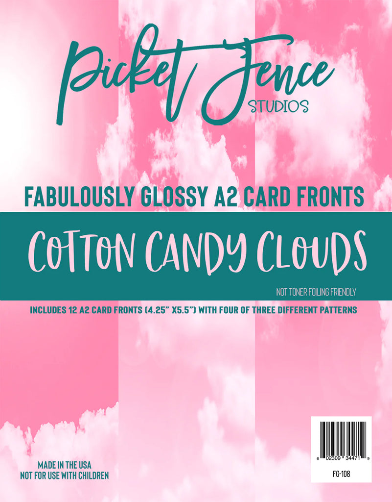 Fabulously Glossy A2 Card Fronts - Cotton Candy Clouds*