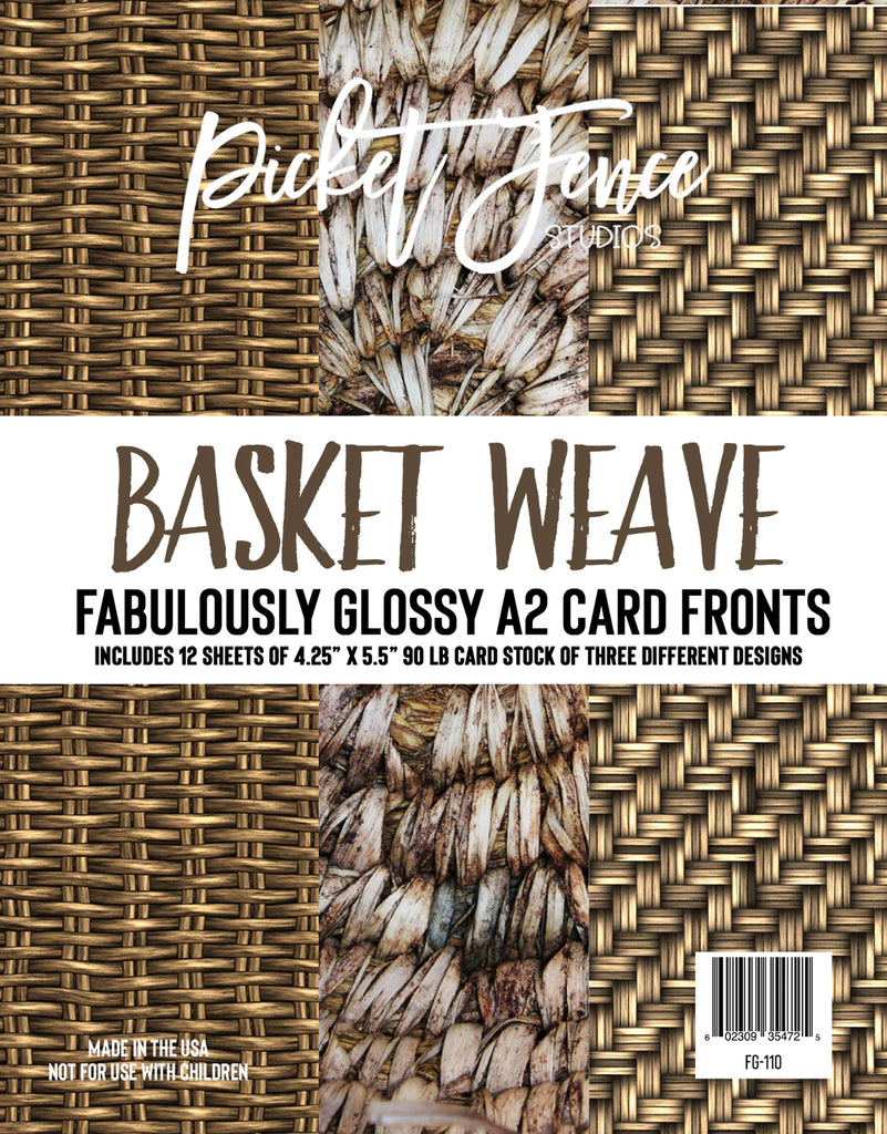 Fabulously Glossy A2 Card Fronts - Basket Weave*