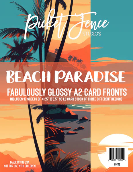 Fabulously Glossy A2 Card Fronts - Beach Paradise*