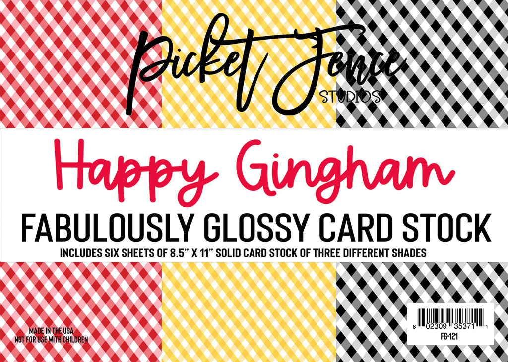 Fabulously Glossy Card Stock - Happy Gingham*
