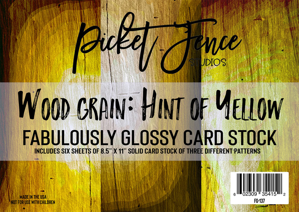 Fabulously Glossy Card Stock (6 pk)-Wood Grain: Hint of Yellow*