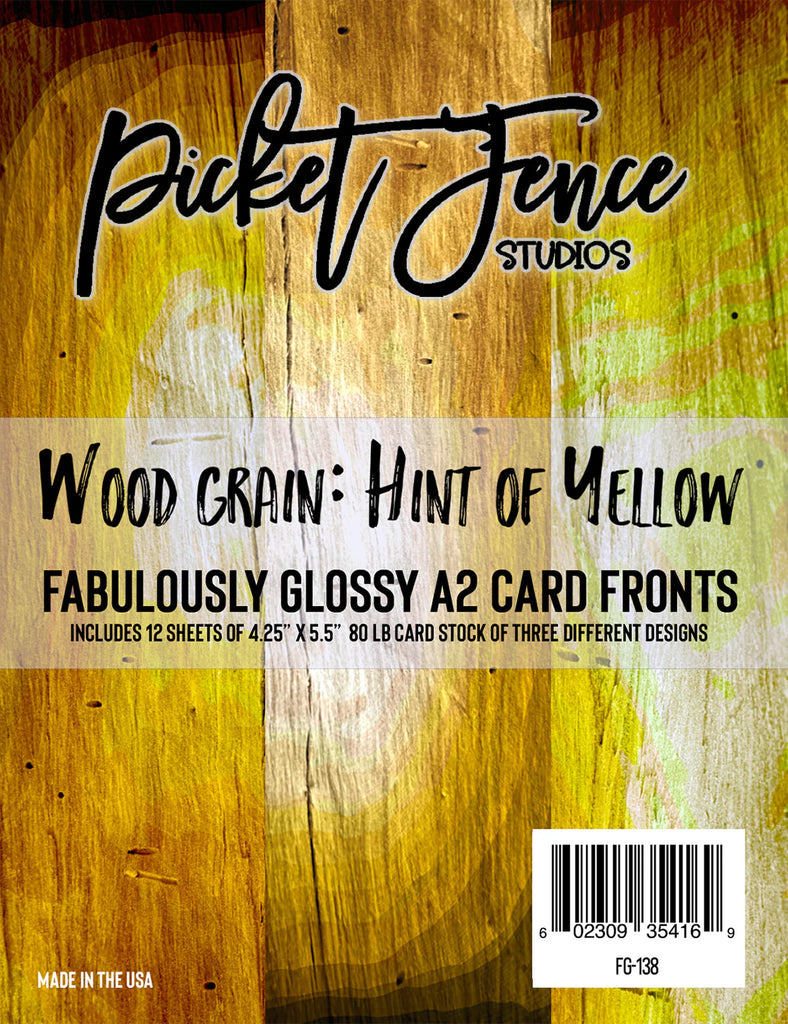 Fabulously Glossy A2 Card Fronts (12 pk)-Wood Grain: Hint of Yellow*