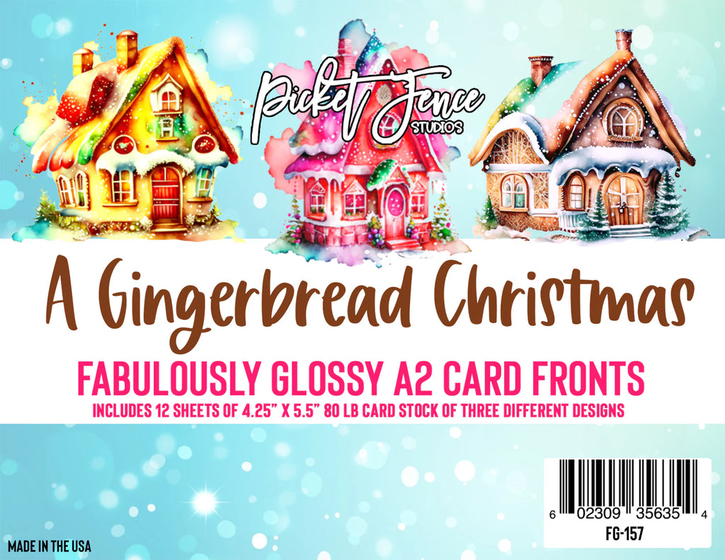 Fabulously Glossy A2 Card Fronts (12 pk)-A Gingerbread Christmas*
