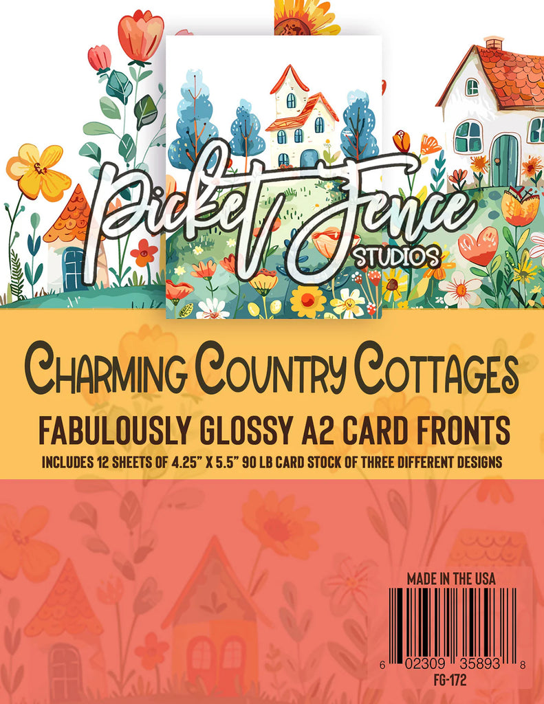 Fabulously Glossy A2 Card Fronts (12 pk)-Charming Country Cottages*