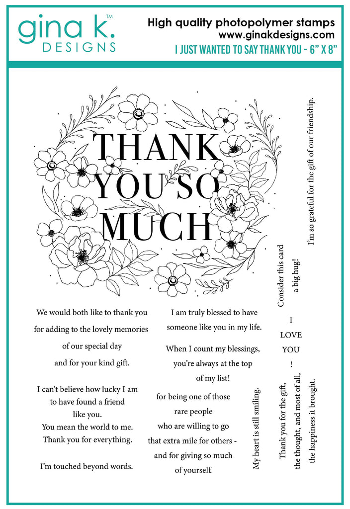 I Just Want to Say Thank You Stamp Set - RETIRING