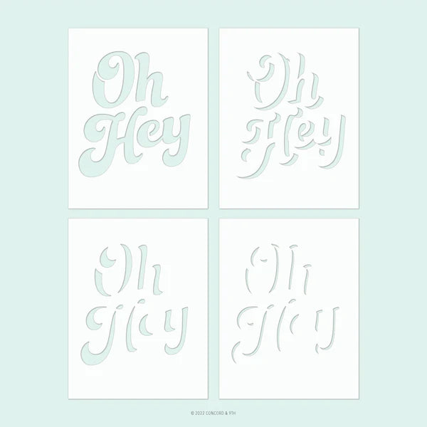 Oh Hey Stencil 4 Pack (4.75 x 6)