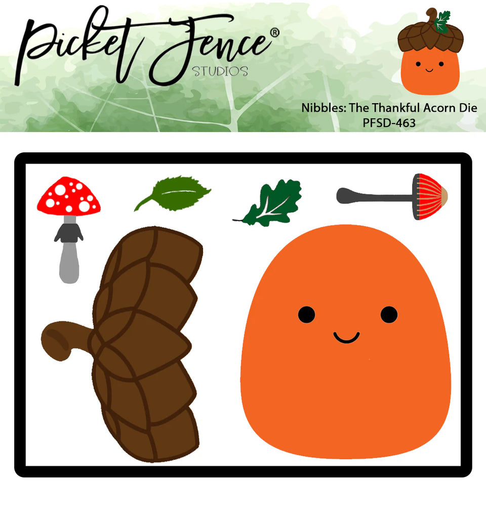 Nibbles: The Thankful Acorn Die (Die size 3.45 x 2.42)*