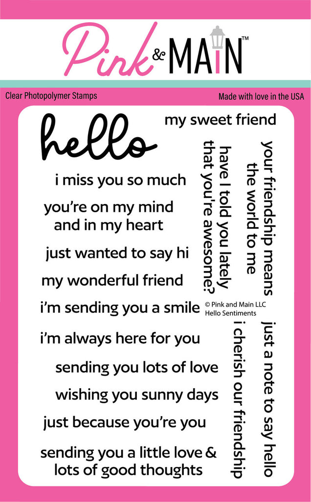 Hello Sentiments 4X6 Stamp Set