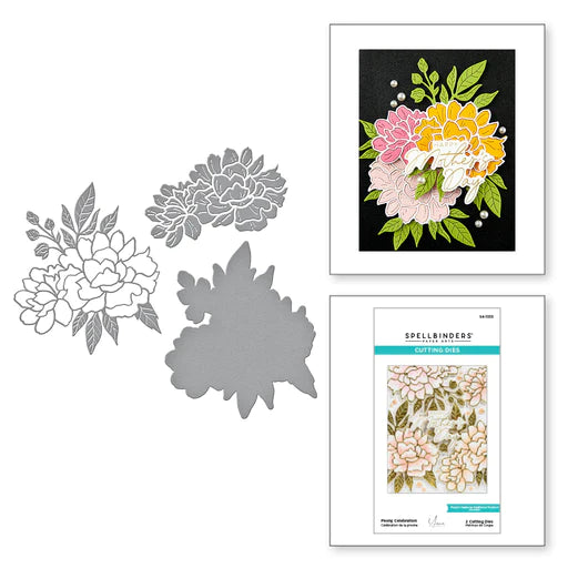 Peony Celebration Etched Dies from the Let's Celebrate Collection by Yana Smakula
