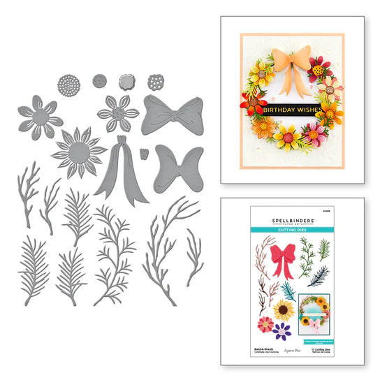 Build-A-Wreath Etched Dies from the Beautiful Wreaths Collection by Suzanne Hue