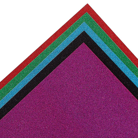 Jewel Tone Assorted Glitter Cardstock 8.5 x 11" - 10 Sheets*