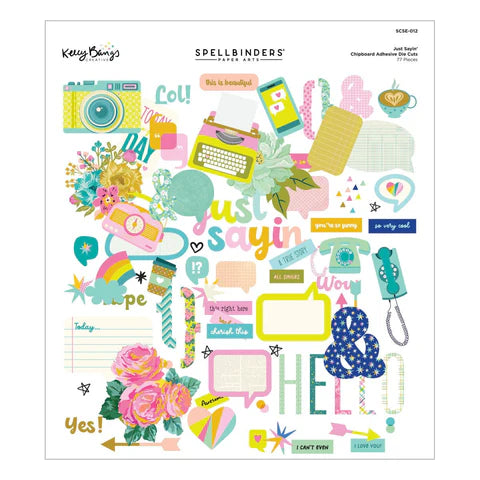 Just Sayin' Chipboard Die Cuts from the Just Sayin' Collection by Kelly Bangs*