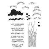 Jump for Joy Sentiments Clear Stamp Set from the Jump for Joy Collection