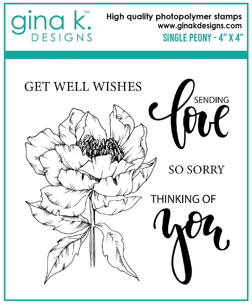 Single Peony Stamp Set - RETIRING