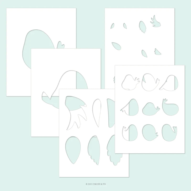 Tweet Life Stencil Pack (4.75 x 6; 5 stencils)