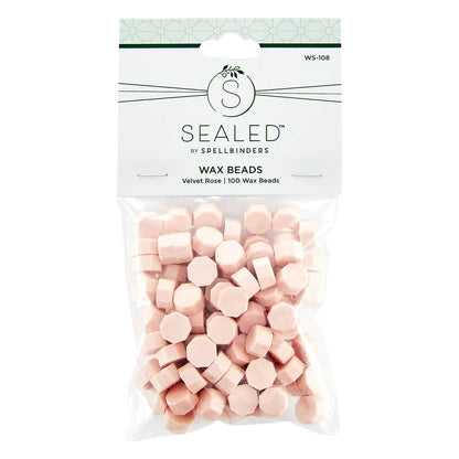 Velvet Rose Wax Beads from The Sealed by Spellbinders Collection