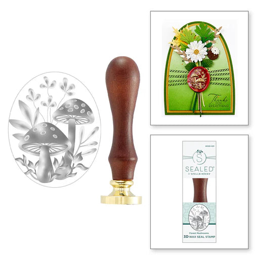 Forest Mushrooms 3D Wax Seal Stamp from the Sealed 3D Botanicals Collection