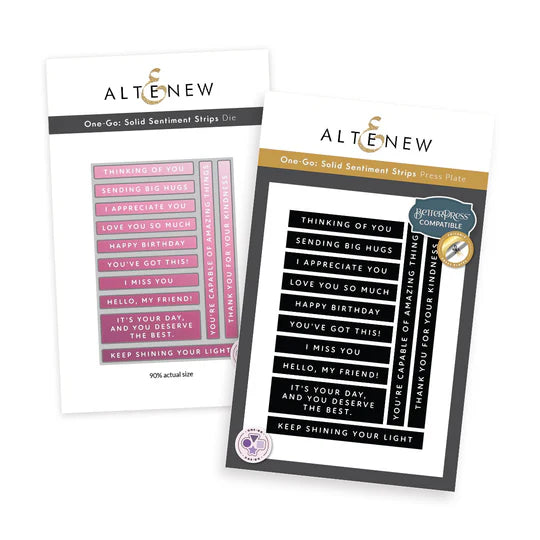One-Go: Solid Sentiment Strips Bundle