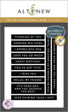 One-Go: Solid Sentiment Strips Press Plate