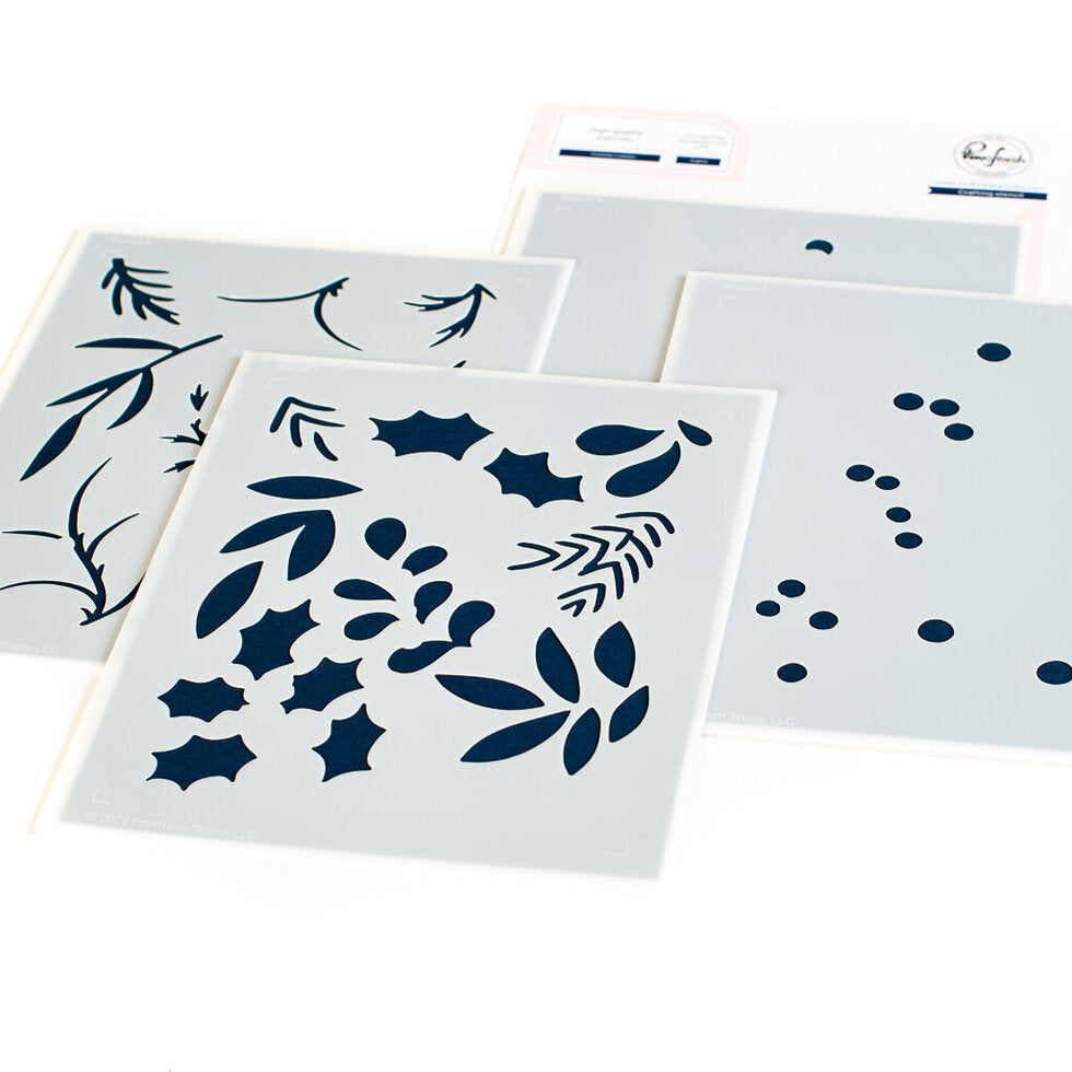 Festive Leaves Background stencils - RETIRING
