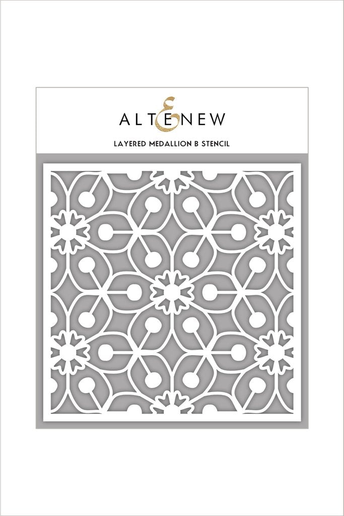 Layered Medallion B Stencil - RETIRING