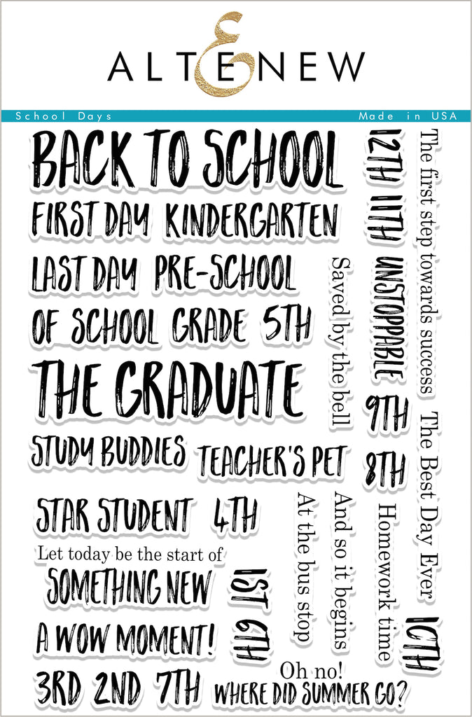 School Days Stamp Set - RETIRING