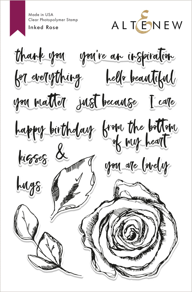 Inked Rose Stamp Set - RETIRING