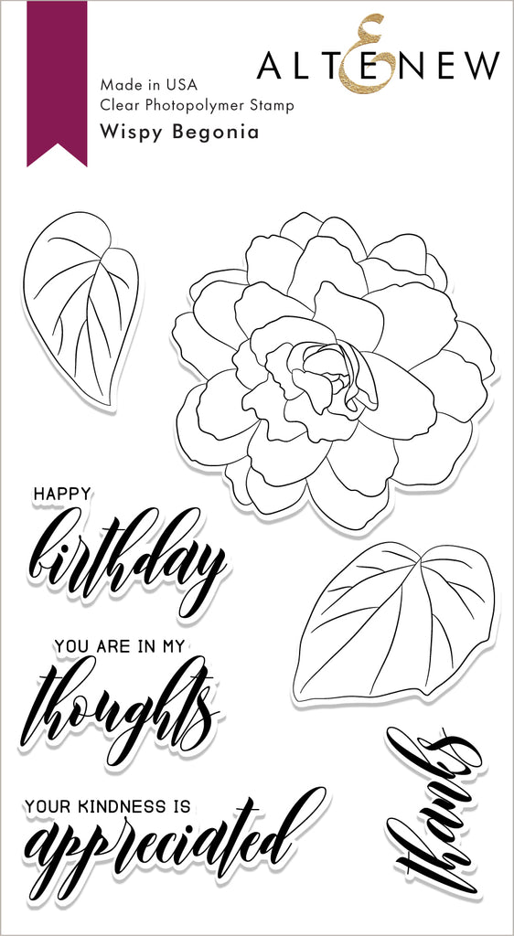 Wispy Begonia Stamp Set - RETIRING