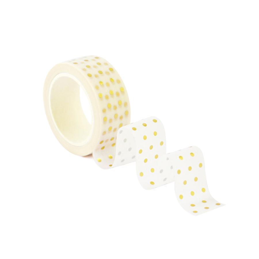 Gold Foil Polka Dot Washi Tape*