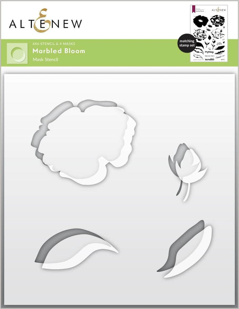 Marbled Bloom Mask Stencil