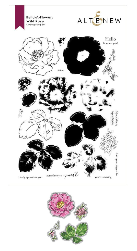 Build-A-Flower: Wild Rose Layering Stamp & Die Set